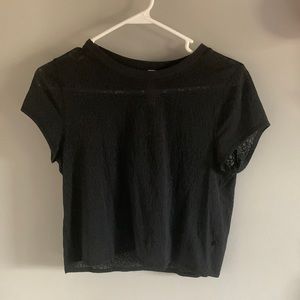 Lululemon Size 6 Black T Shirt